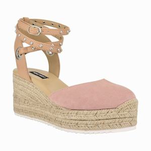 Nine West Adore Espadrille Wedge Sandals - Pink - Ireland (ZH0524836)